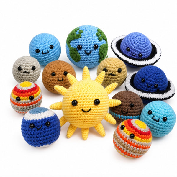 Solar System Crochet Kit for Beginners with Video Tutorials – TIKA