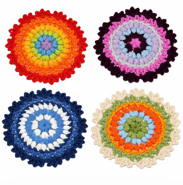 Crochet Coaster & Plant Pot Cover Kit for Beginners, 4 Pack – TIKA