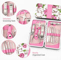 12-Piece Manicure & Pedicure Grooming Kit with Case | TIKA