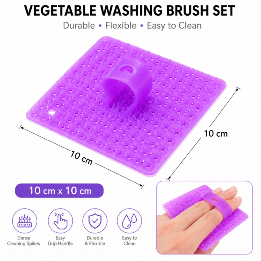 4-Pack Fruit & Vegetable Cleaning Brush Set | TIKA