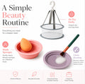 2-Pack Foldable Silicone Makeup Brush Cleaner Bowls | TIKA