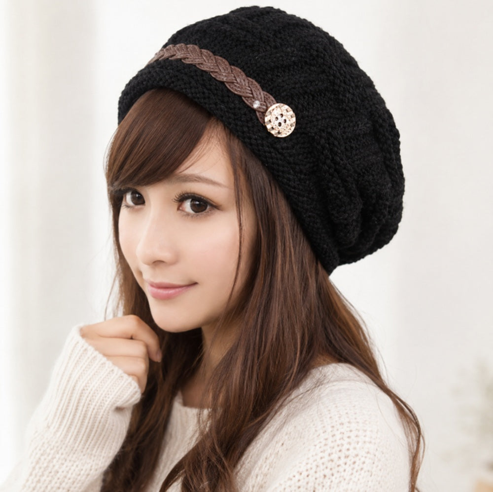 Women's Bubble Knit Slouchy Beanie Winter Hat | TIKA