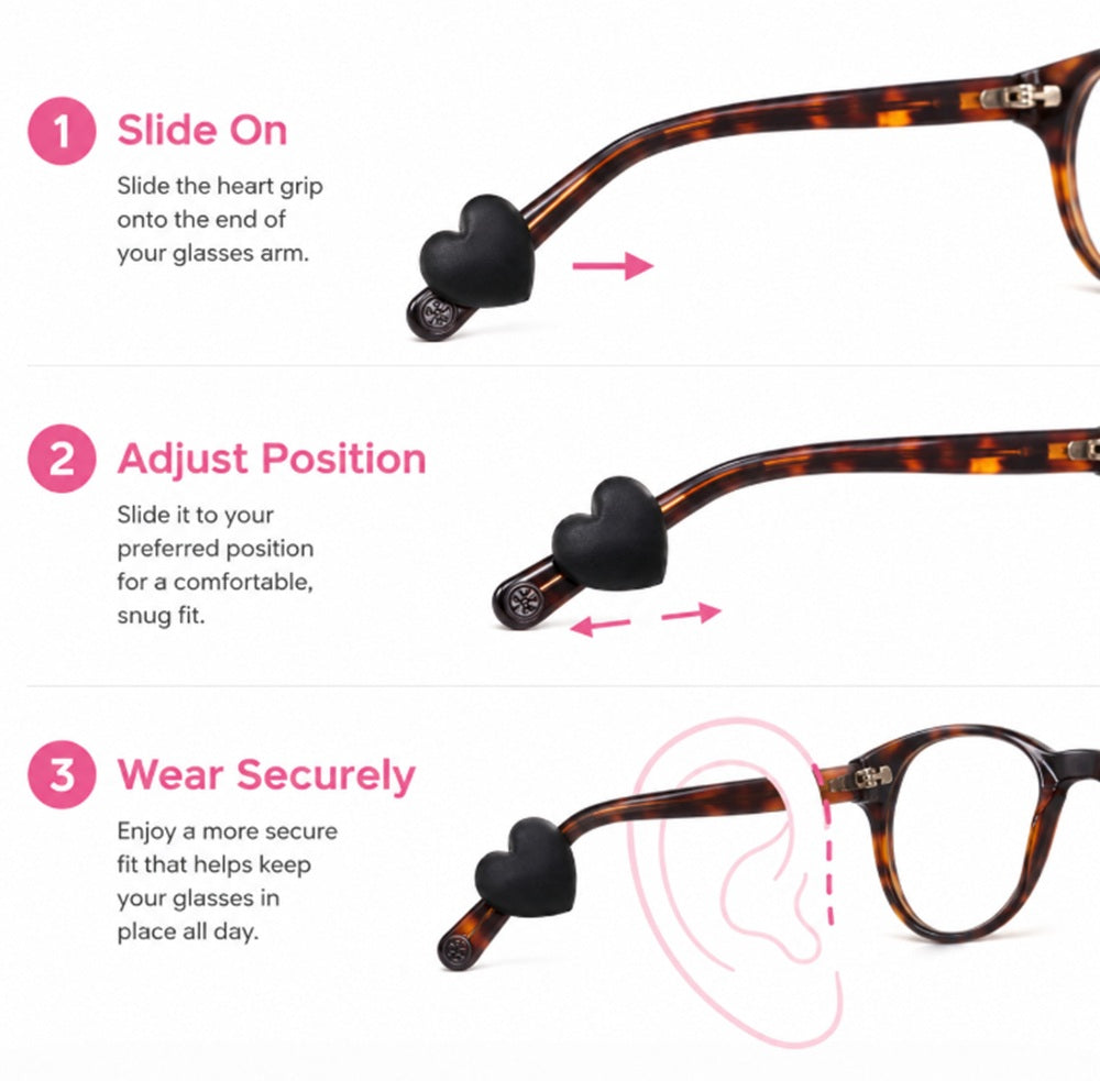 5-Pair Silicone Anti-Slip Eyeglass Ear Hooks | TIKA