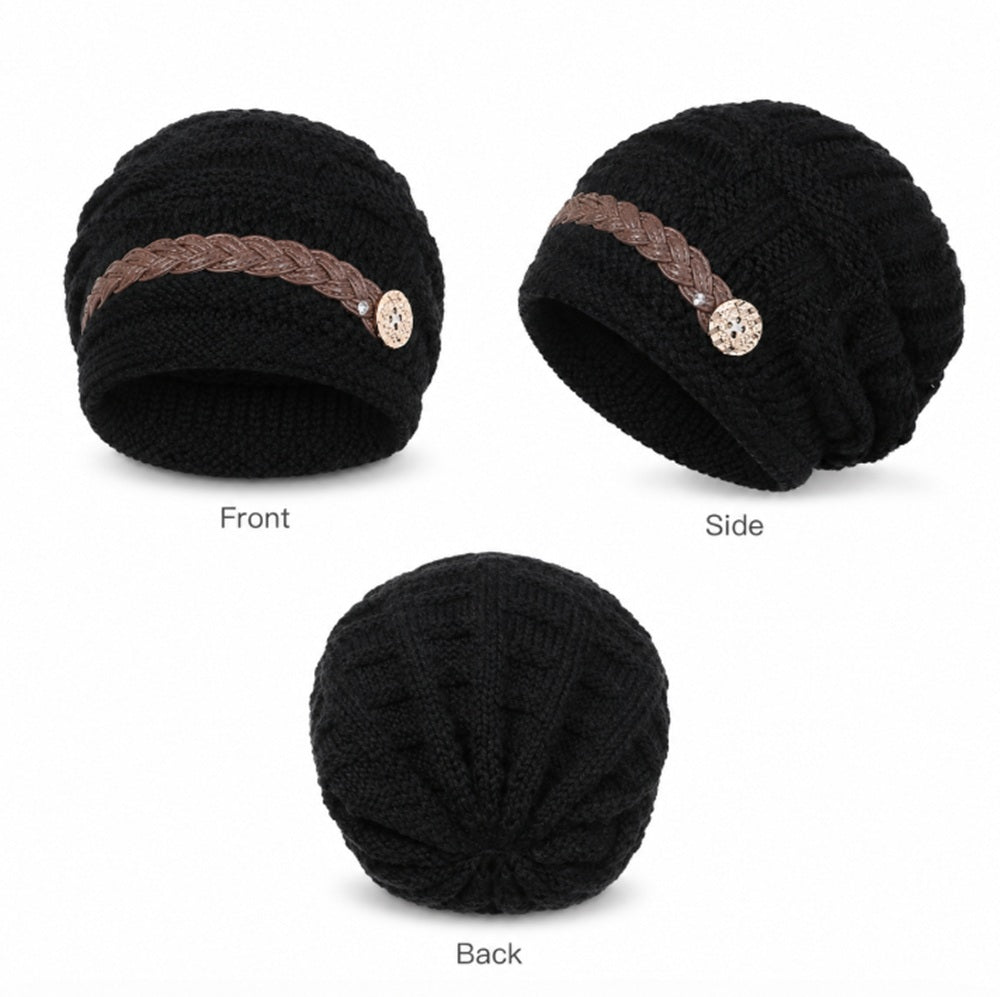 Women's Bubble Knit Slouchy Beanie Winter Hat | TIKA
