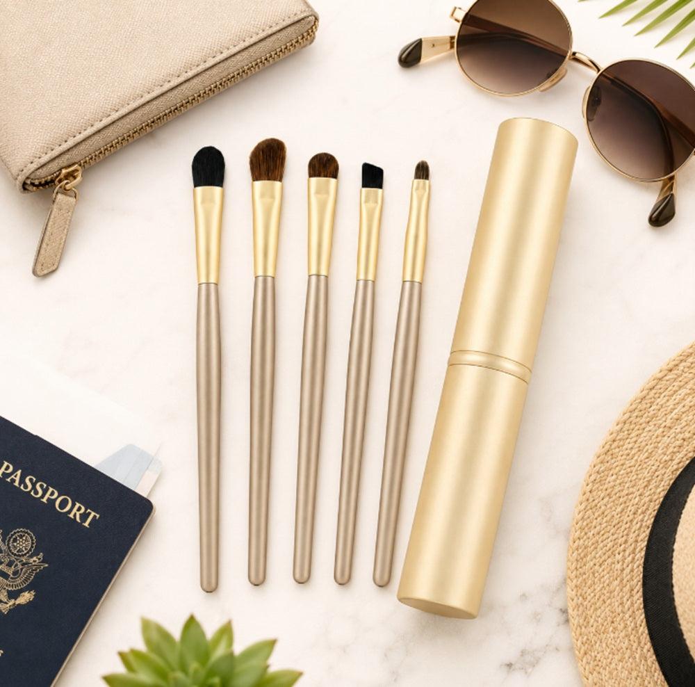 5-Piece Travel Makeup Brush Set | TIKA