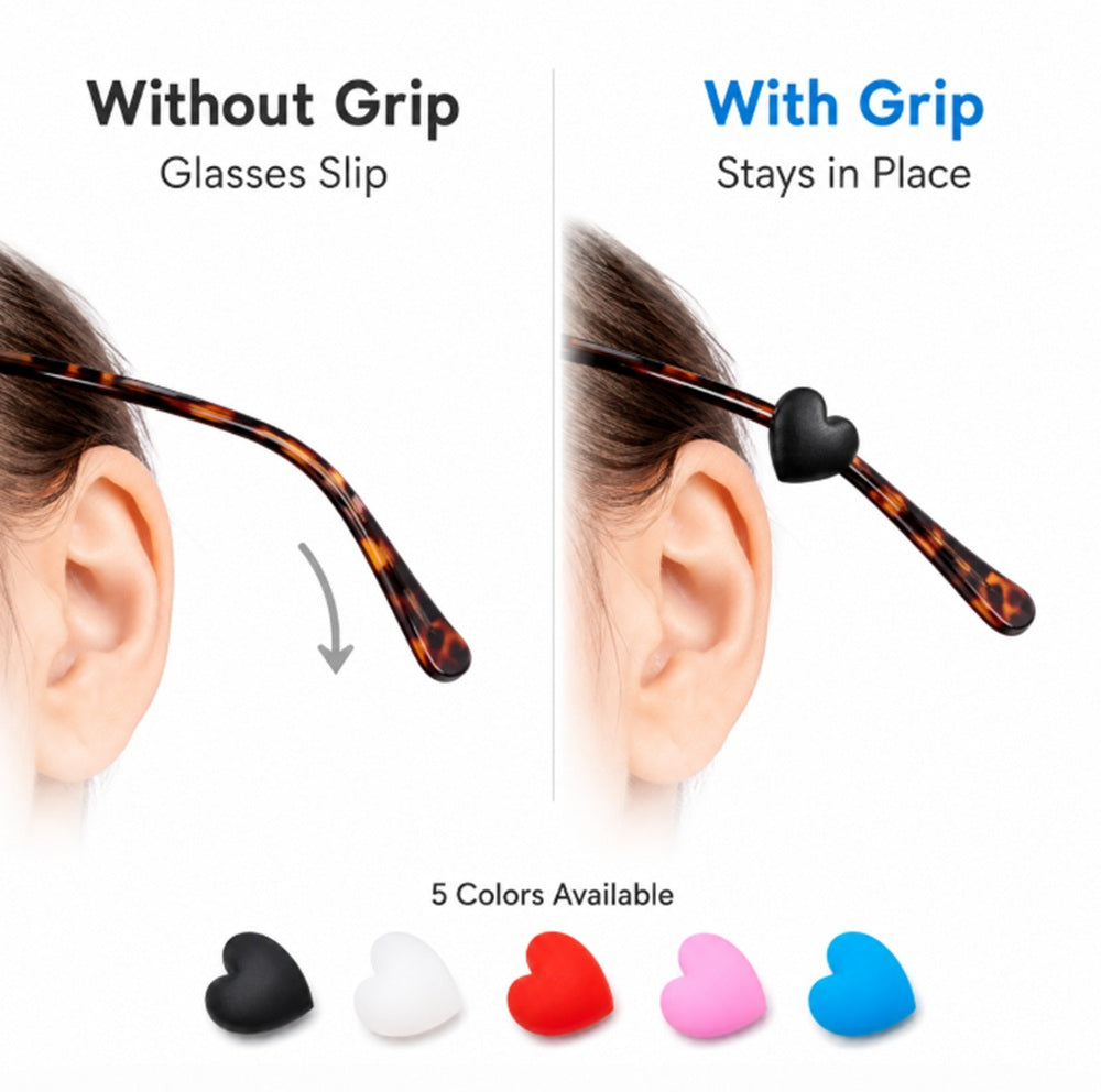 5-Pair Silicone Anti-Slip Eyeglass Ear Hooks | TIKA