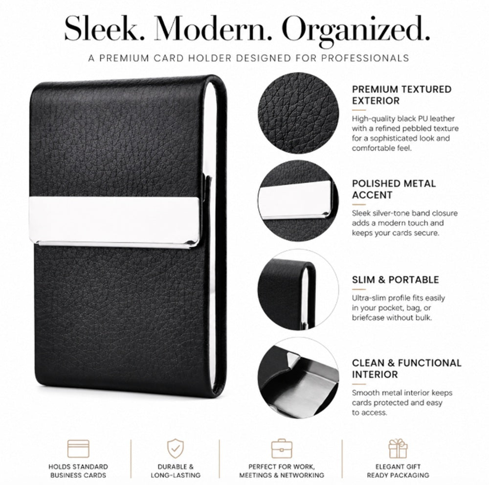 Slim PU Leather Card Holder Wallet | TIKA
