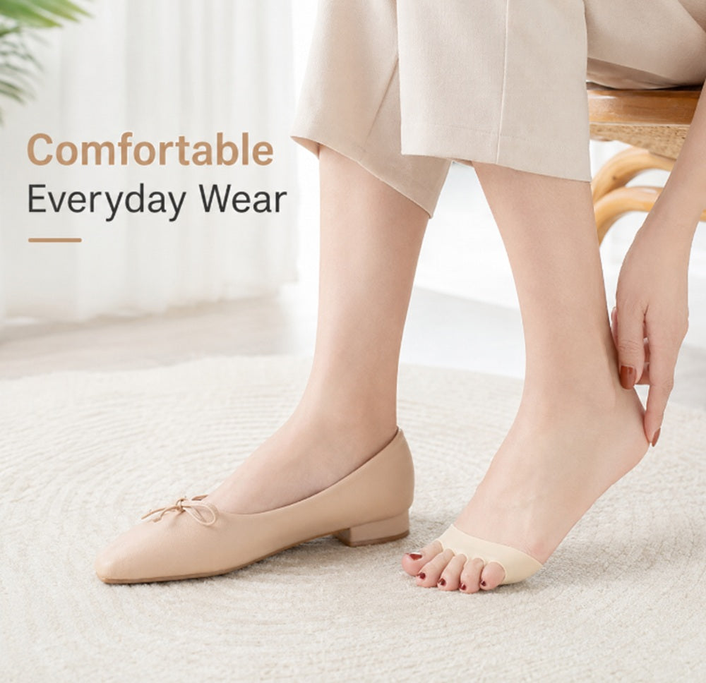 5-Pair No-Show Toe Topper Forefoot Socks | TIKA
