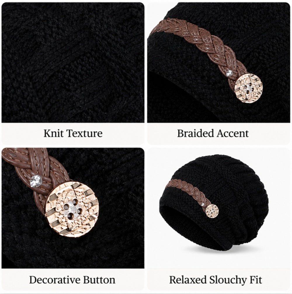 Women's Bubble Knit Slouchy Beanie Winter Hat | TIKA