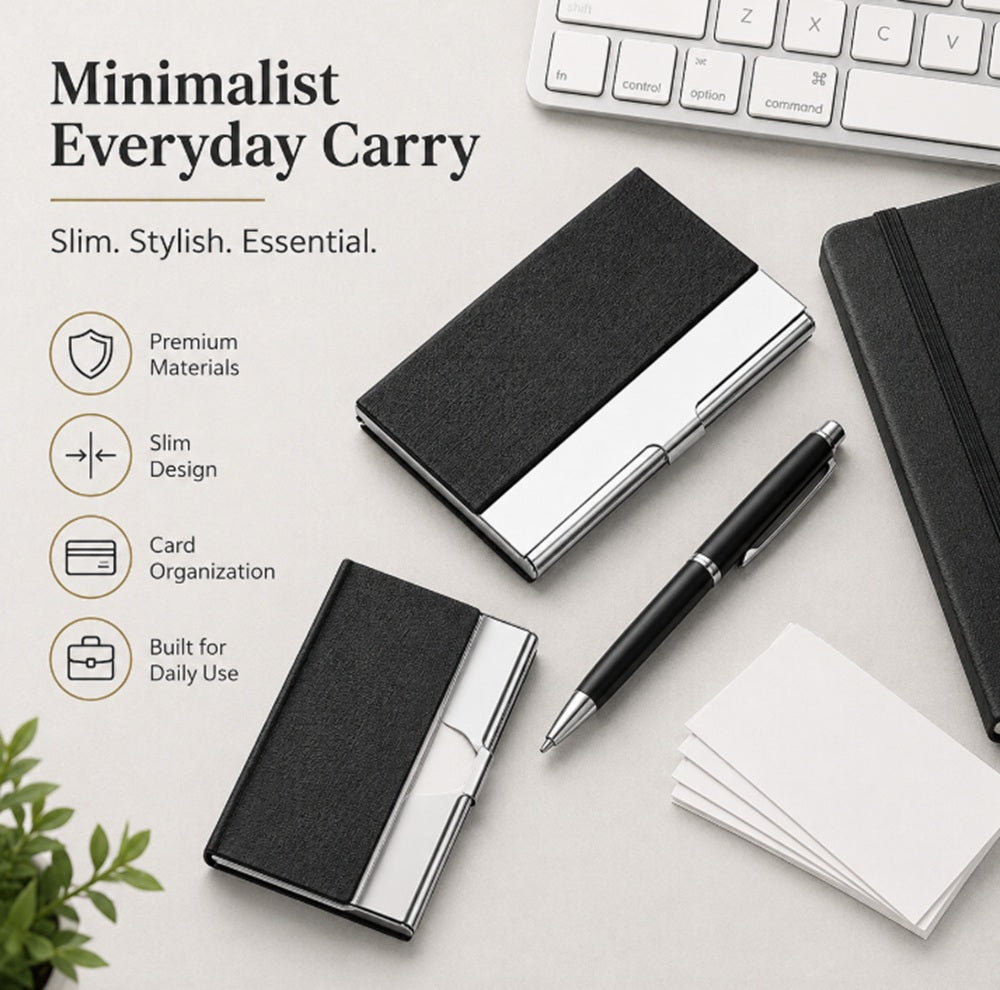 Slim PU Leather Card Holder Wallet | TIKA