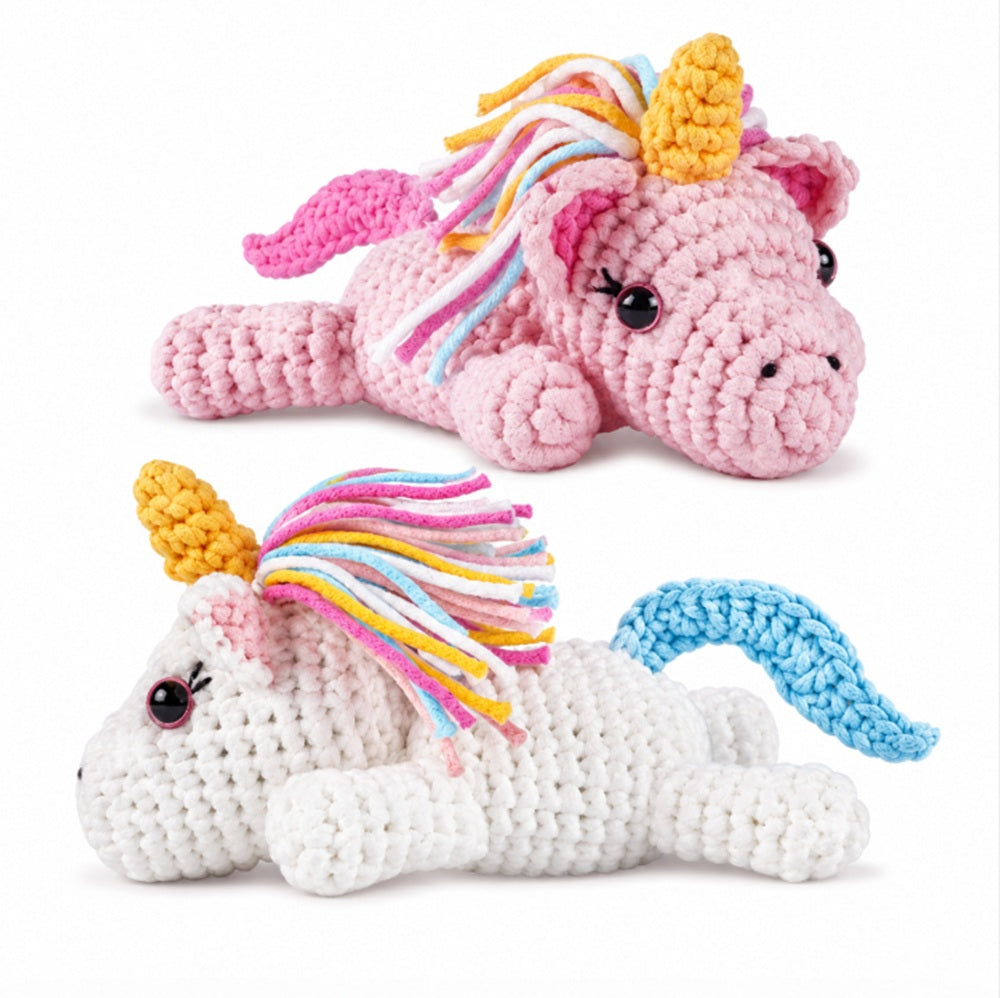 Unicorn Crochet Kit for Beginners, 2 Pack with Video Tutorial – TIKA