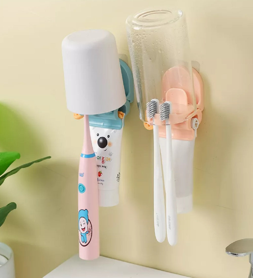 3-in-1 Wall-Mount Toothpaste Dispenser & Toothbrush Holder | TIKA