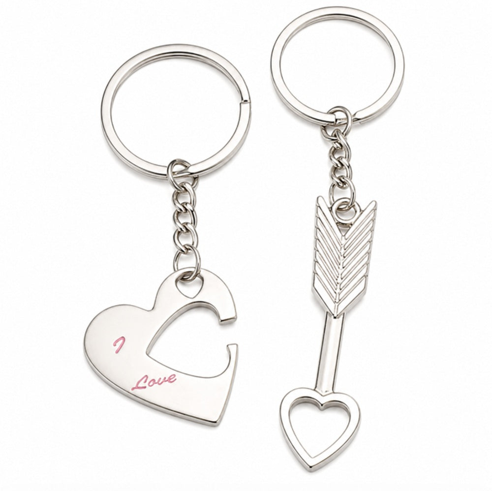 Matching Heart Couple Keychain Set | TIKA