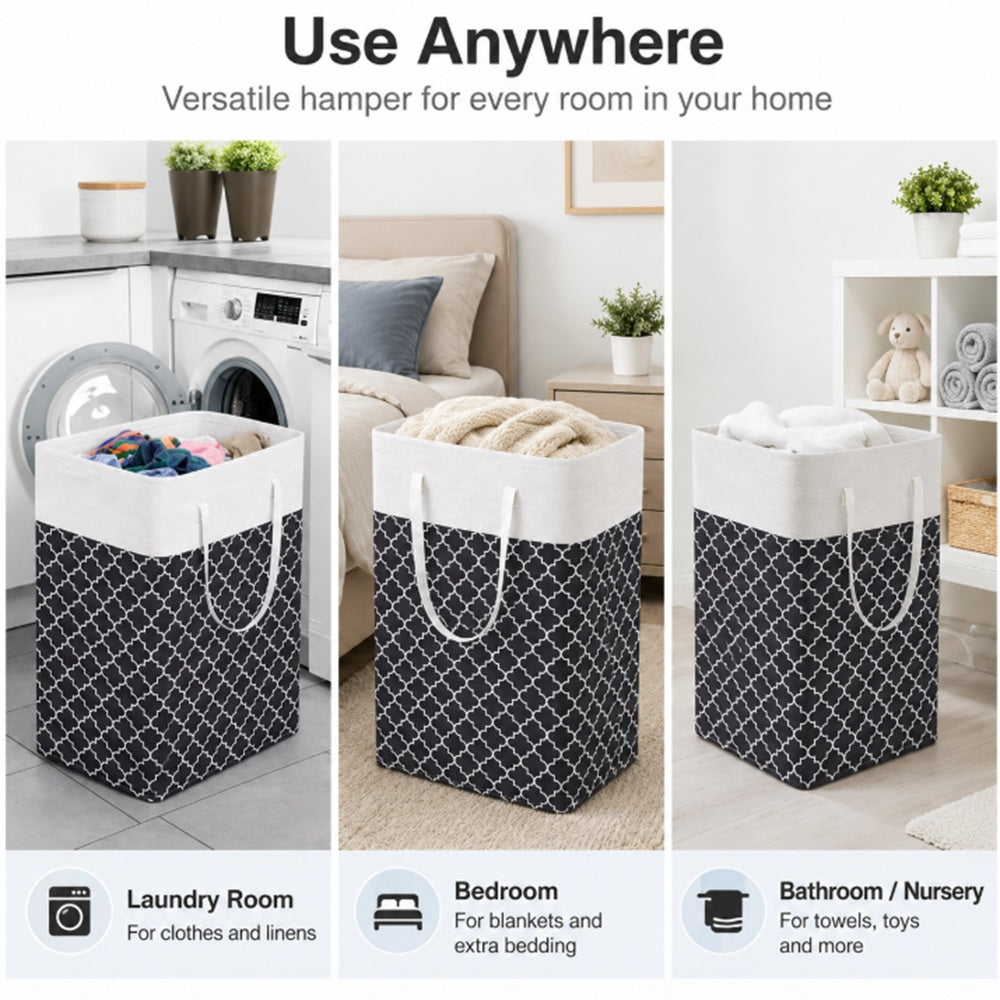 Large Collapsible Laundry Basket & Freestanding Hamper | TIKA