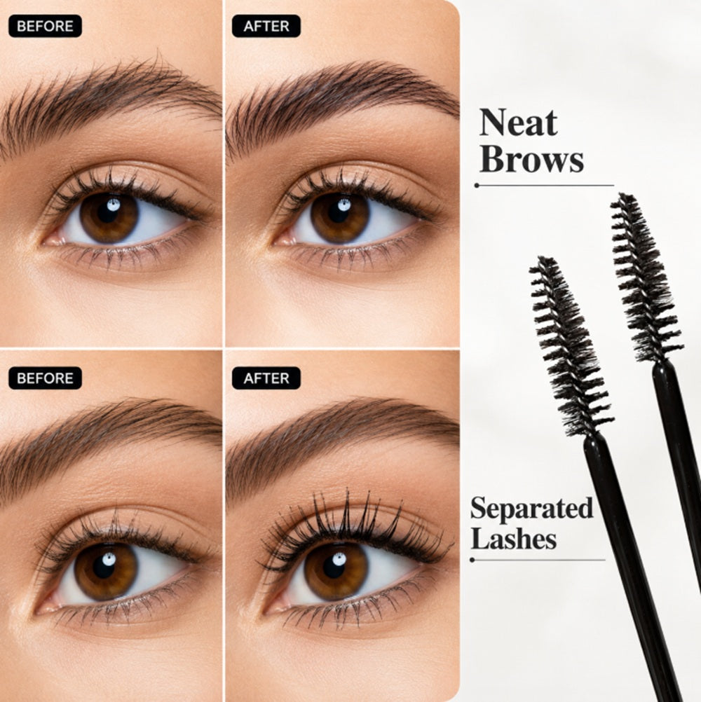 100-Pack Disposable Mascara Wands & Eyelash Spoolies | TIKA
