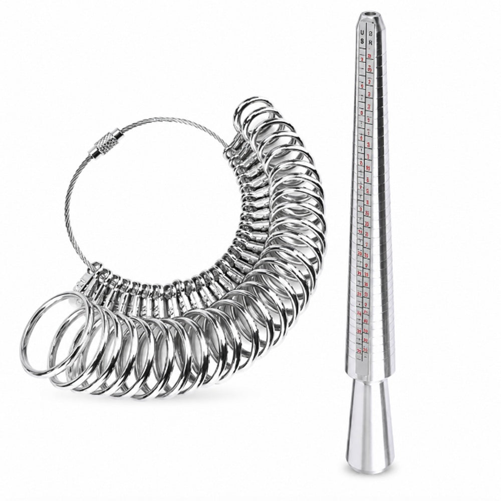 Metal Ring Sizer Gauge & Mandrel Measuring Set | TIKA