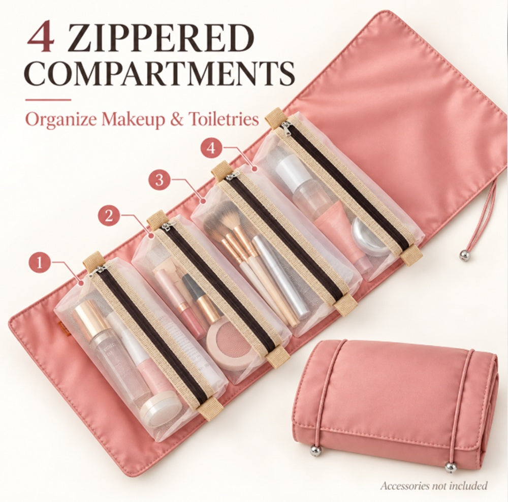 4-in-1 Foldable Hanging Makeup Organizer Bag | TIKA