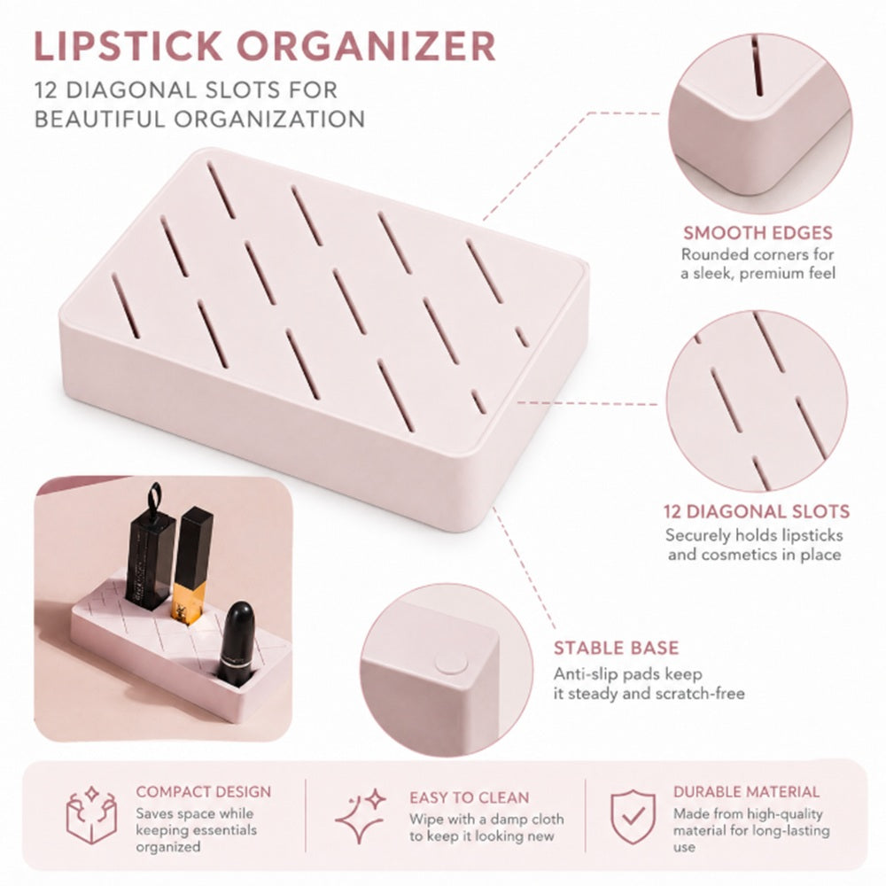 Silicone Lipstick & Lip Gloss Organizer Stand | TIKA