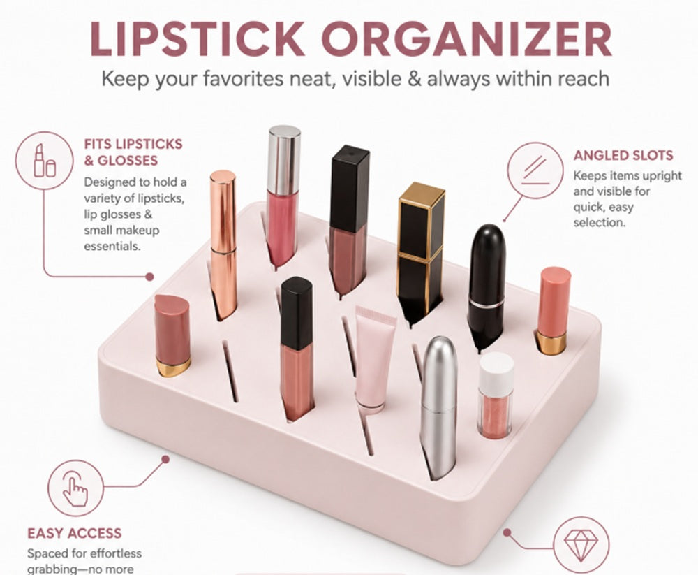 Silicone Lipstick & Lip Gloss Organizer Stand | TIKA