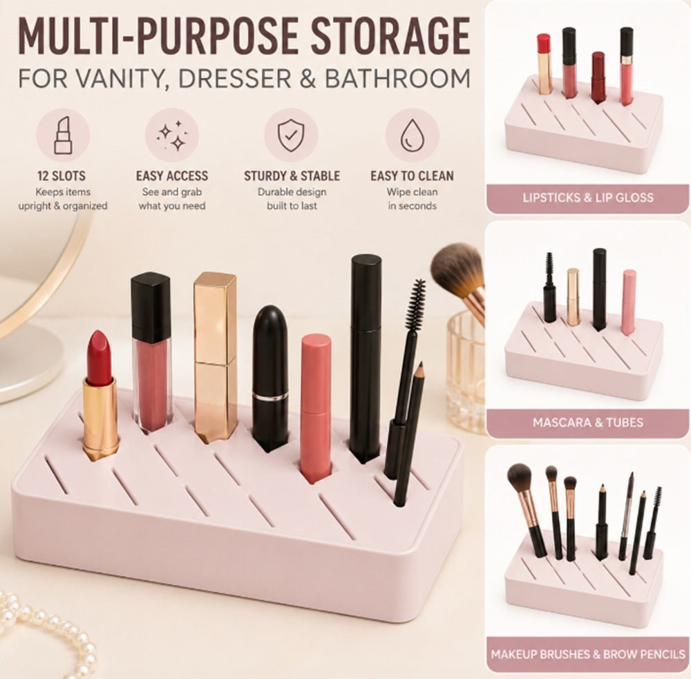 Silicone Lipstick & Lip Gloss Organizer Stand | TIKA