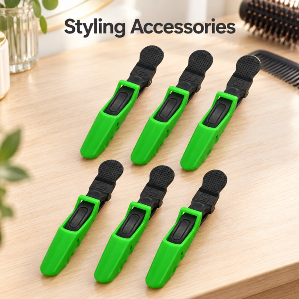 6-Pack Salon Alligator Hair Sectioning Clips | TIKA