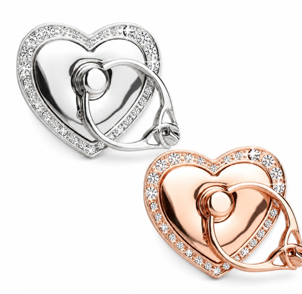 2-Pack 360° Rotating Heart Phone Ring Holders | TIKA