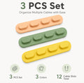 3-Pack Self-Adhesive Silicone Cable Organizer Clips | TIKA