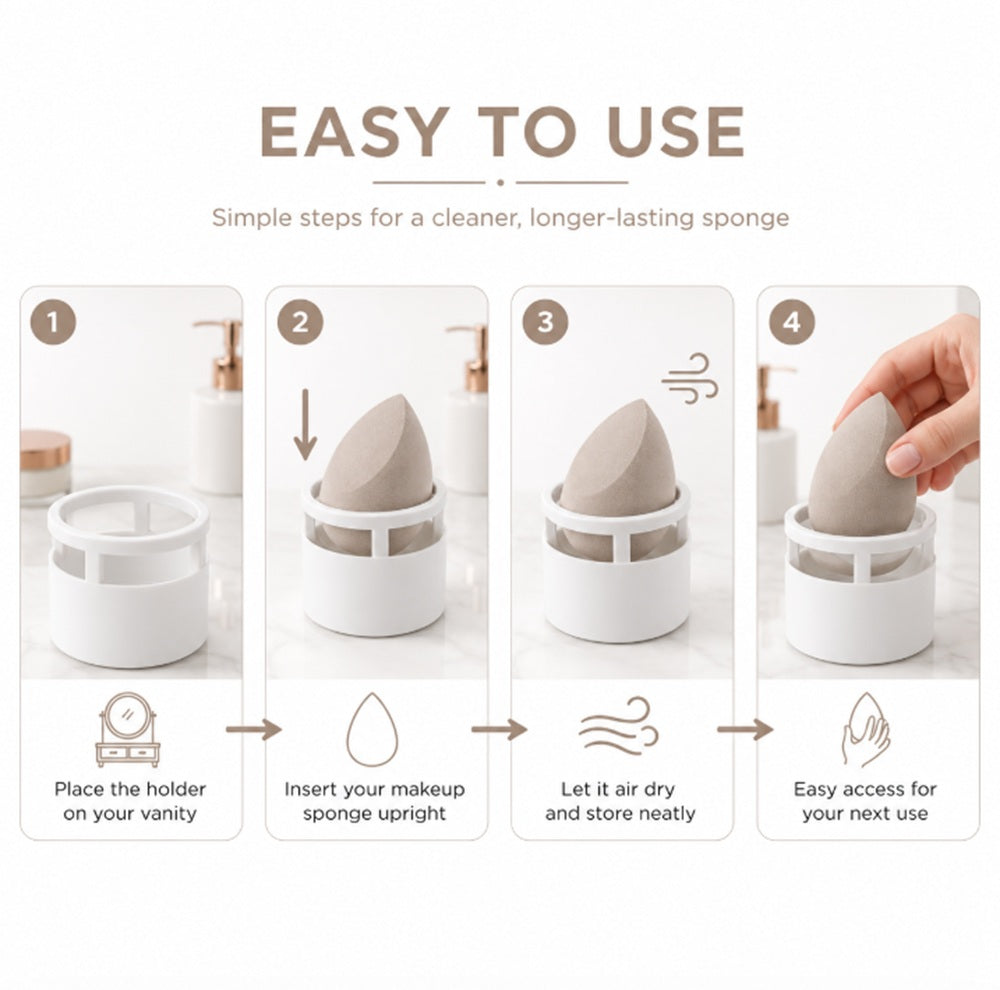 Makeup Sponge & Powder Puff Drying Stand | TIKA