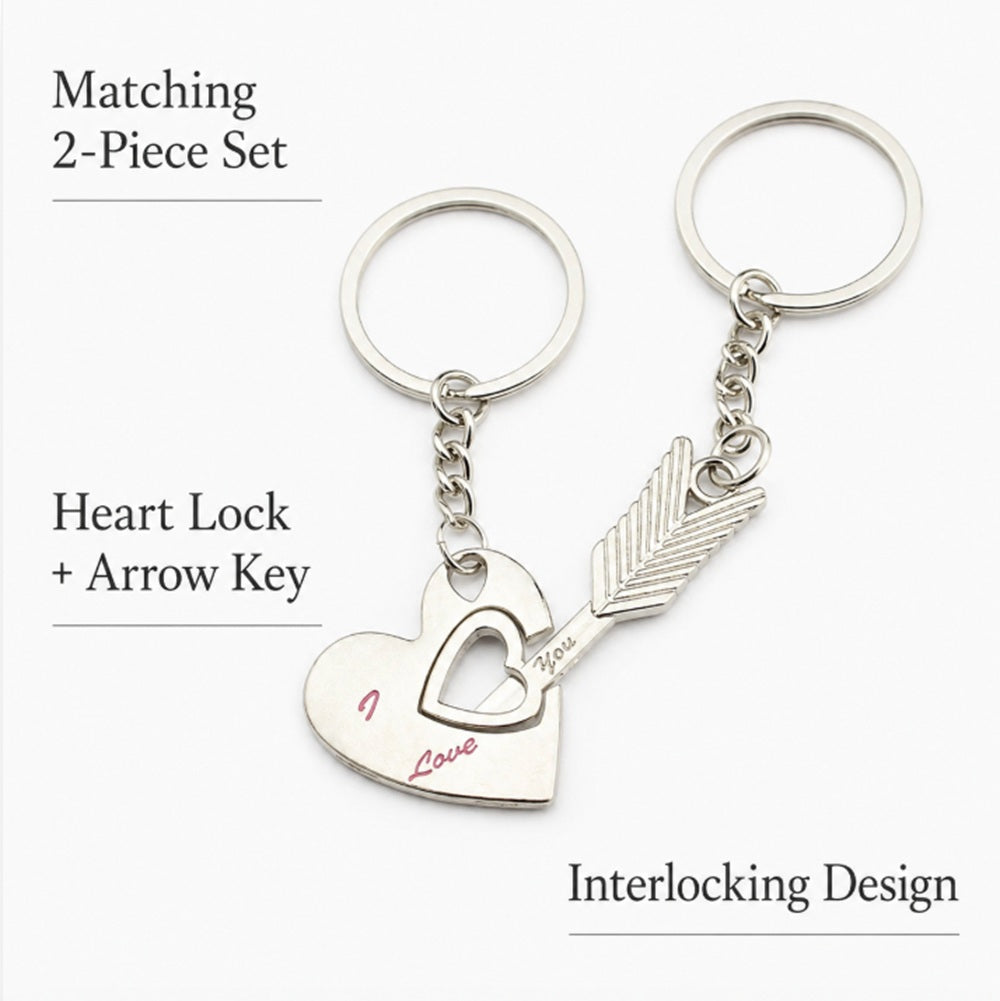 Matching Heart Couple Keychain Set | TIKA