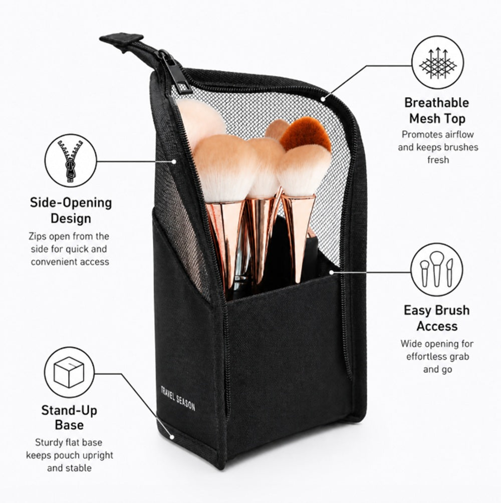 Clear Waterproof Travel Makeup Brush Holder | TIKA