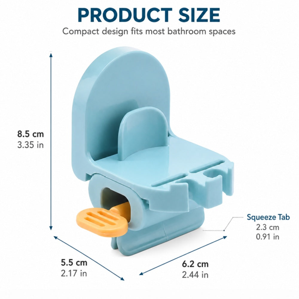 3-in-1 Wall-Mount Toothpaste Dispenser & Toothbrush Holder | TIKA