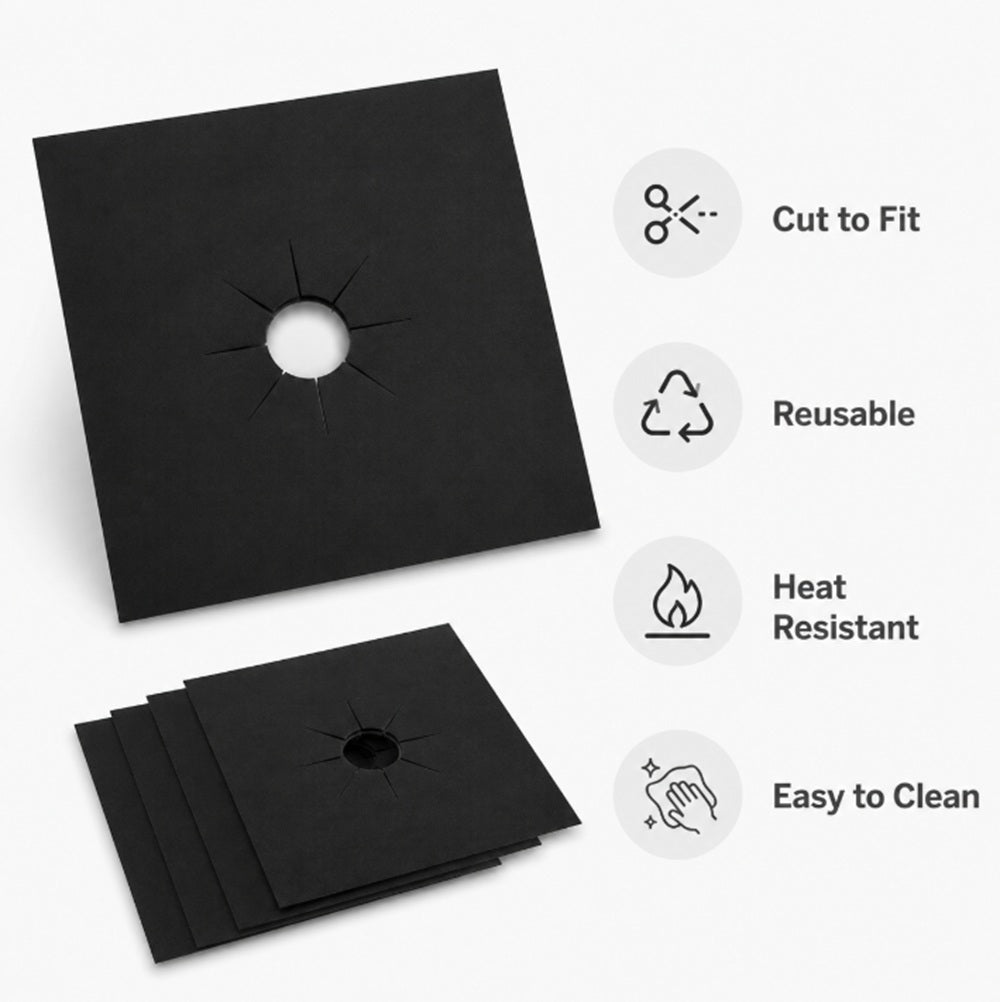 4-Pack Reusable Nonstick Gas Stove Burner Covers | TIKA