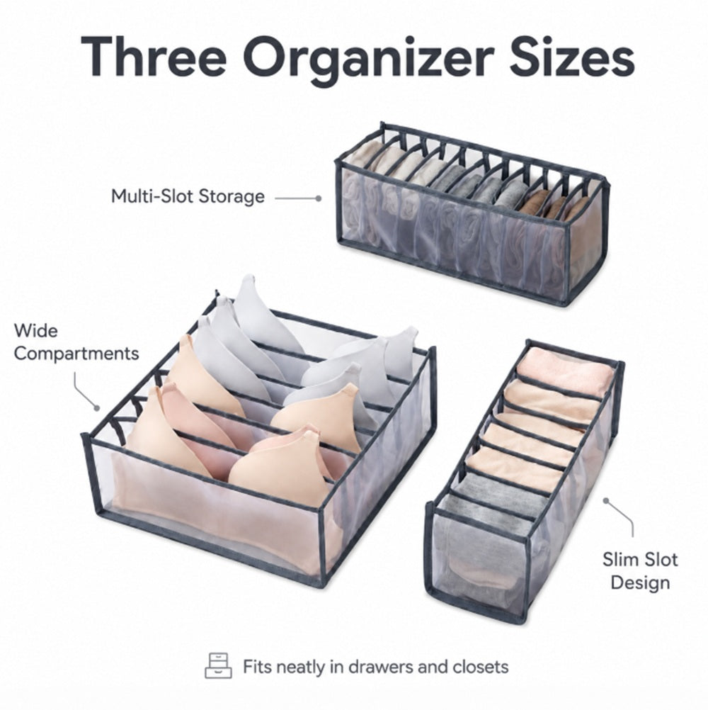 Foldable Drawer Organizer for Underwear, Bras & Socks | TIKA
