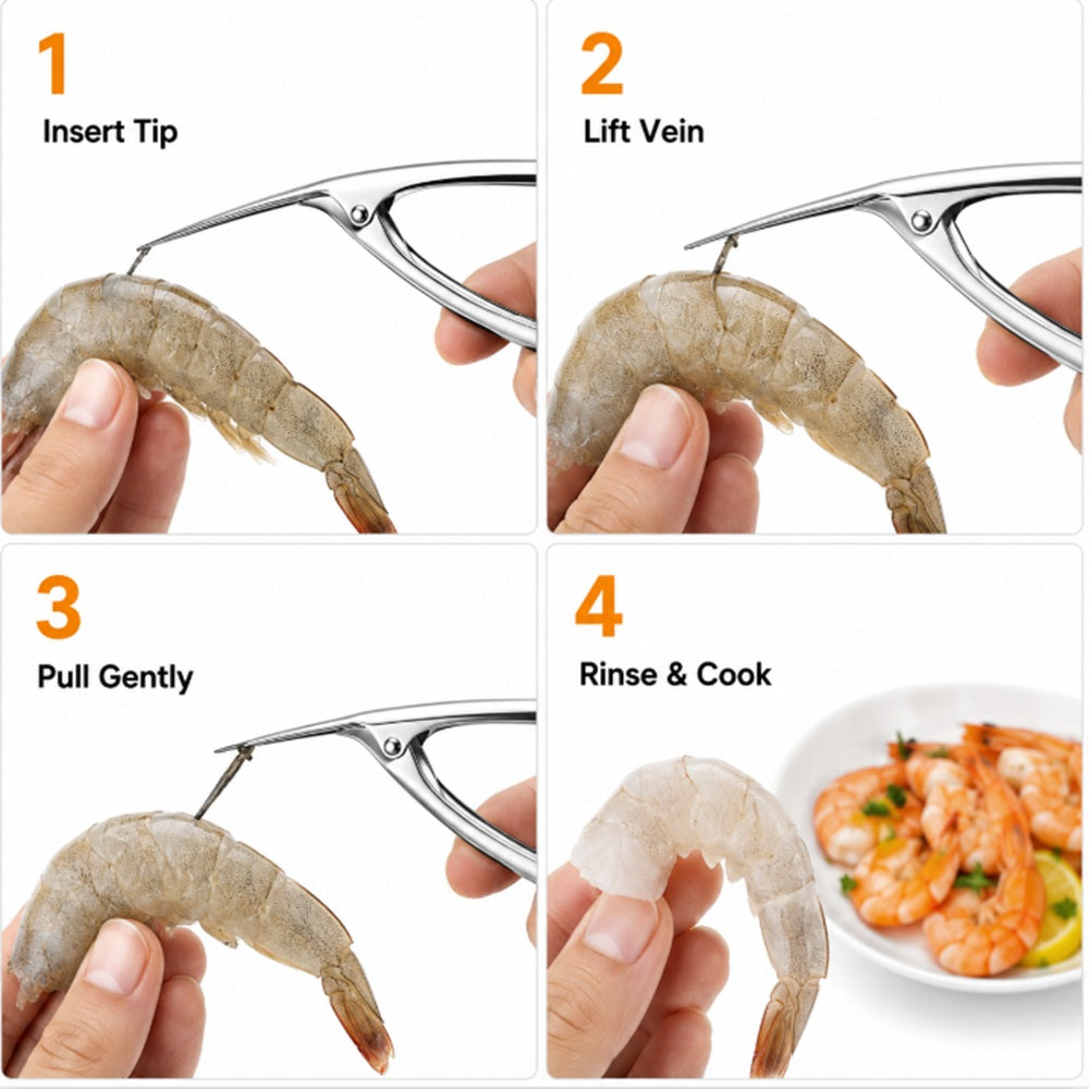 Stainless Steel Shrimp Deveiner & Prawn Peeler – TIKA