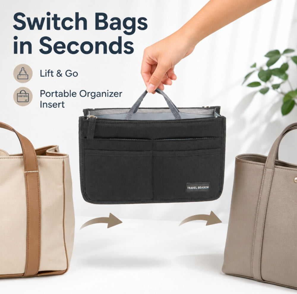 Multi-Pocket Handbag Organizer Insert for Purses & Totes | TIKA