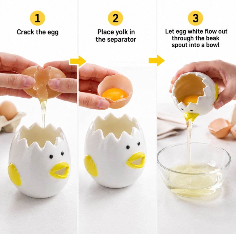 Ceramic Chicken Egg Yolk Separator for Baking | TIKA