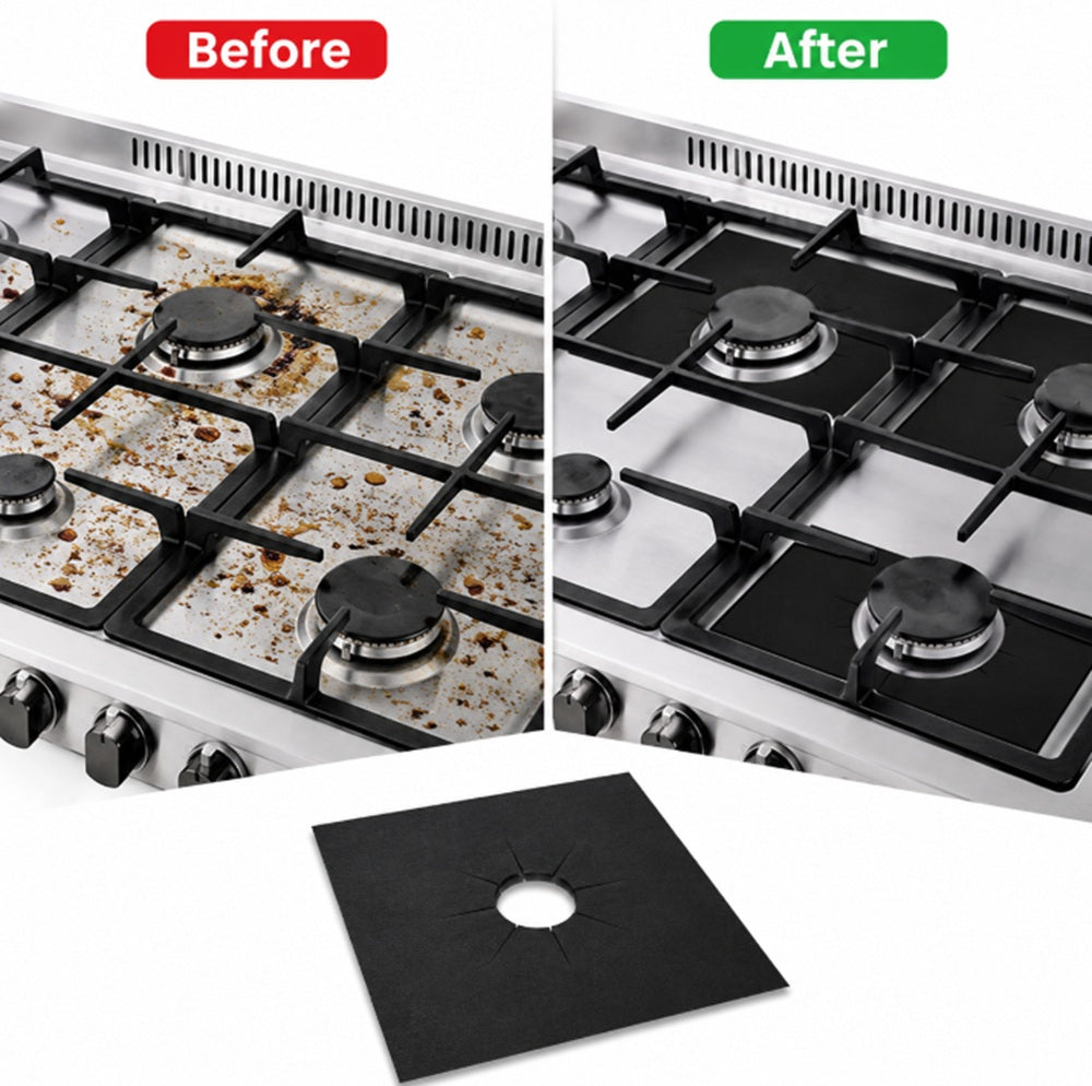 4-Pack Reusable Nonstick Gas Stove Burner Covers | TIKA