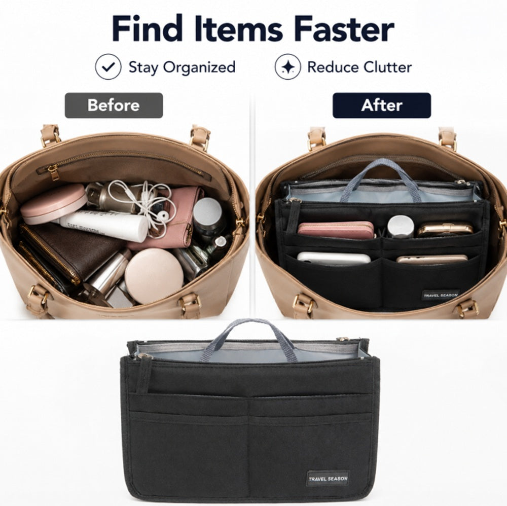 Multi-Pocket Handbag Organizer Insert for Purses & Totes | TIKA