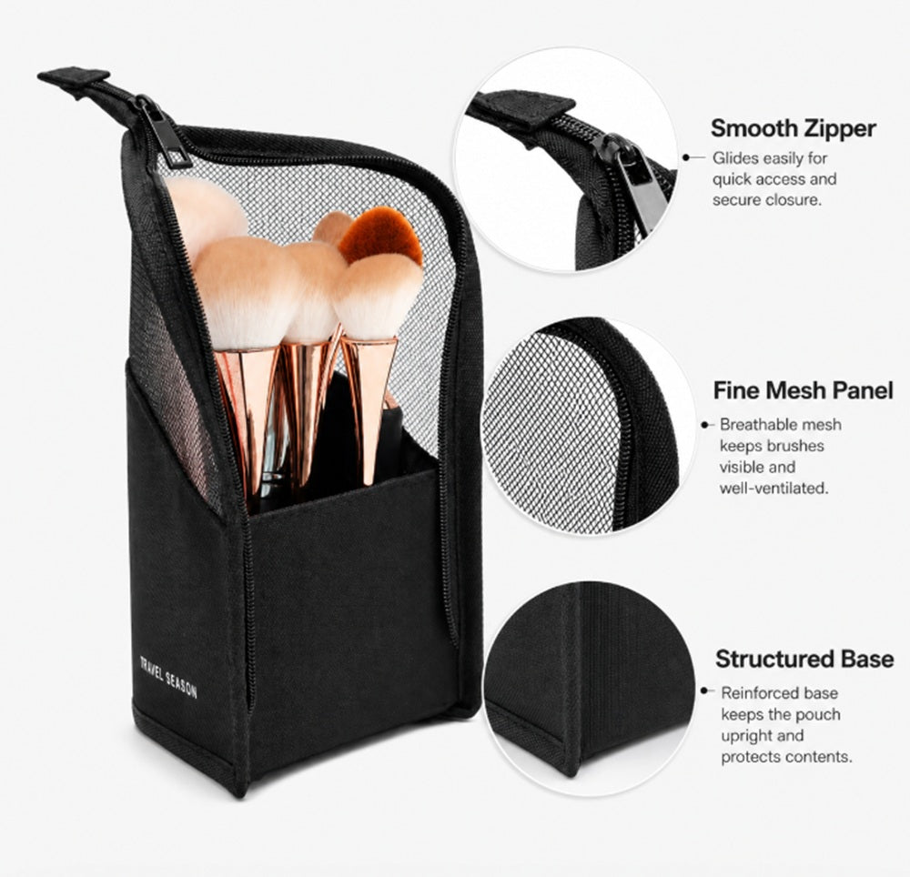 Clear Waterproof Travel Makeup Brush Holder | TIKA