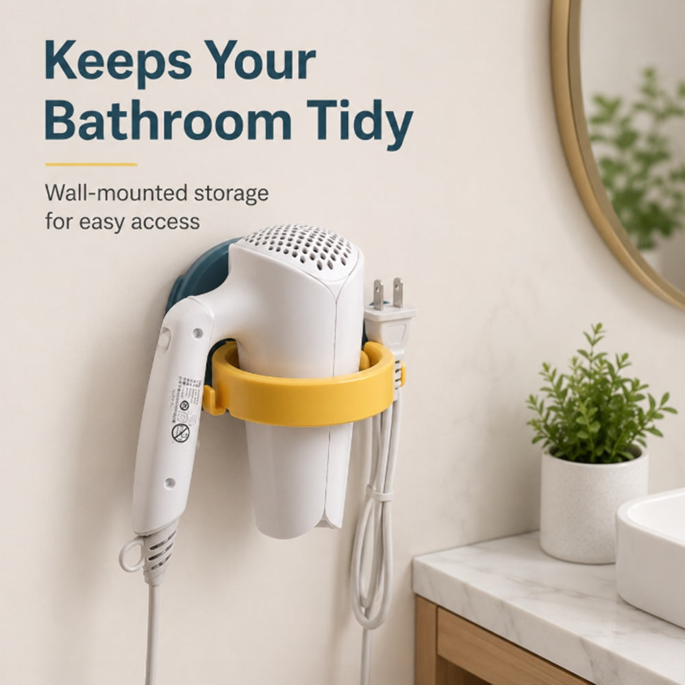 Self-Adhesive Hair Dryer Holder | TIKA