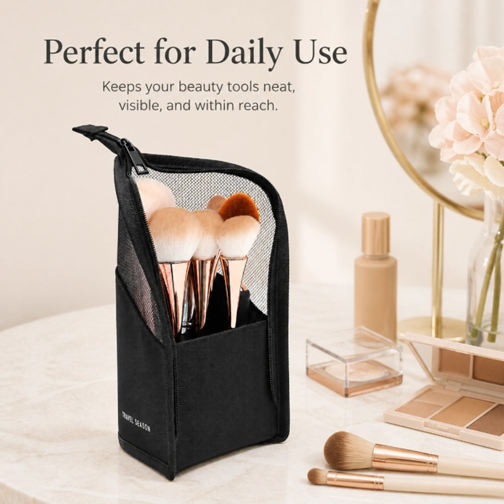 Clear Waterproof Travel Makeup Brush Holder | TIKA
