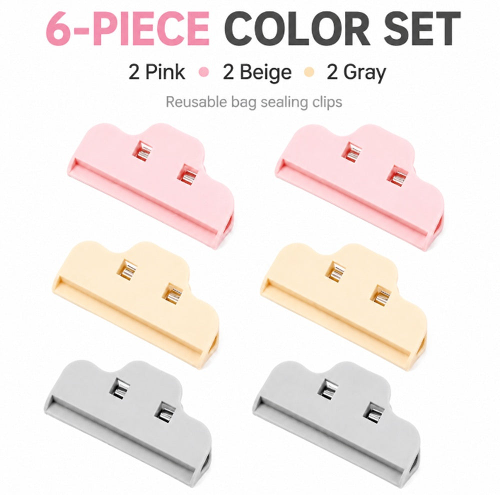 6-Pack Food Storage Sealing Clips for Snack Bags | TIKA