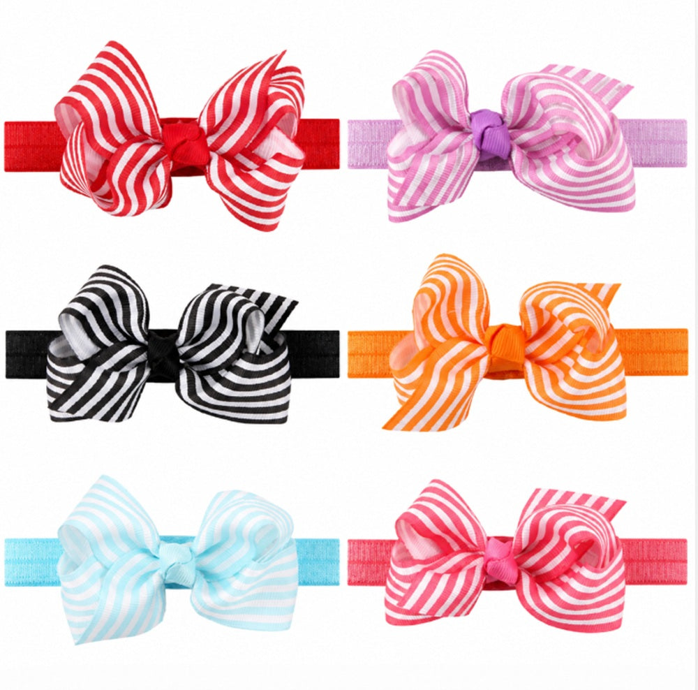 6-Pack Baby Girl Flower & Bow Headbands | TIKA