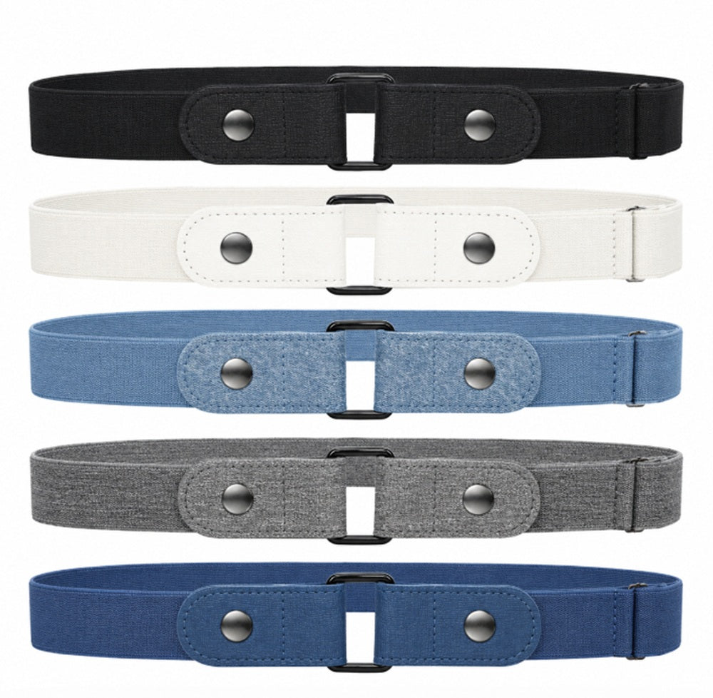 5-Pack Buckle-Free Elastic Waist Belts | TIKA