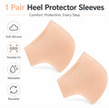 1-Pair Silicone Gel-Lined Open-Heel Socks | TIKA