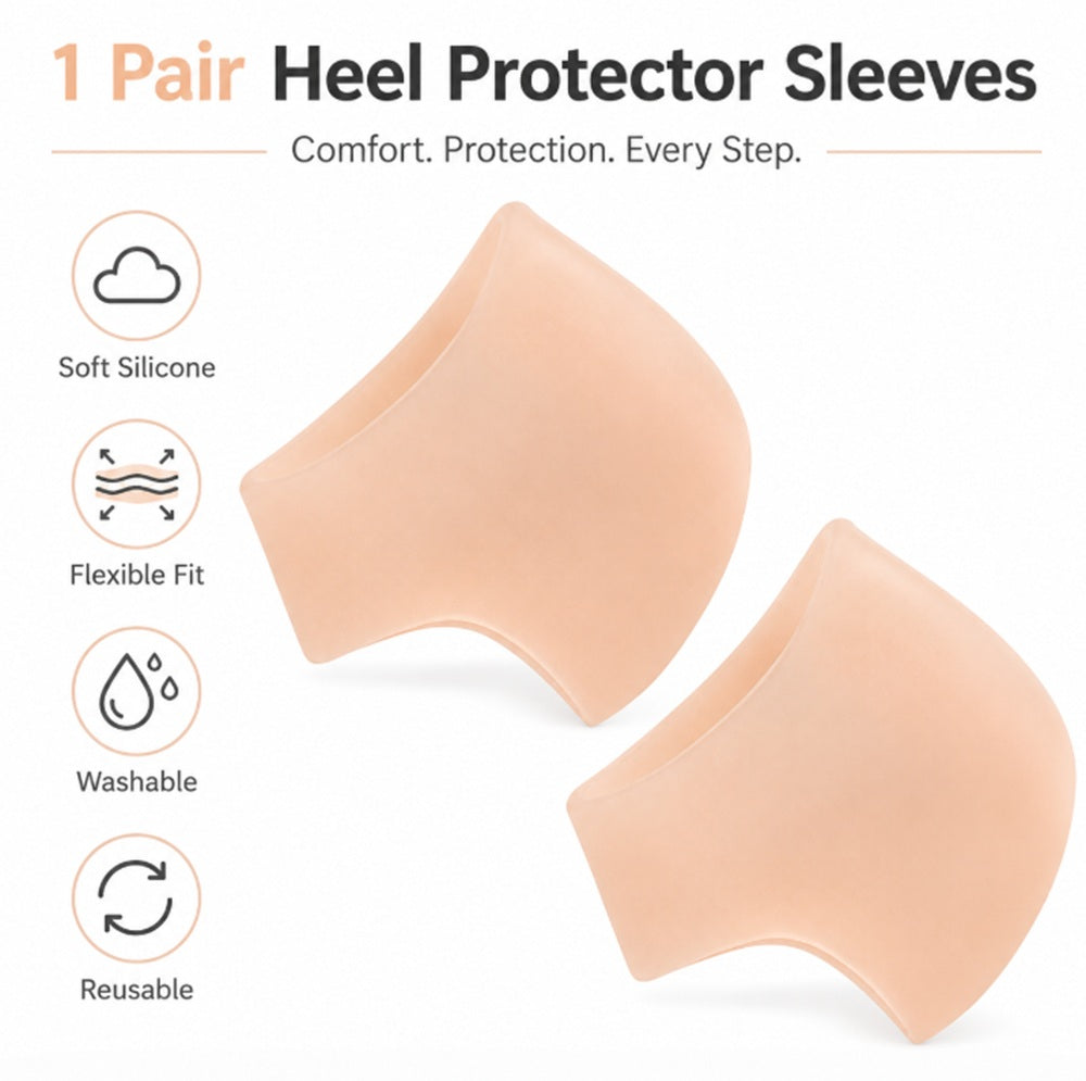 1-Pair Silicone Gel-Lined Open-Heel Socks | TIKA