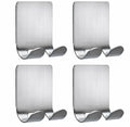 4-Pack Adhesive Stainless Steel Razor Holder Hooks | TIKA