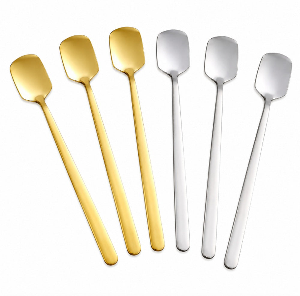 6-Pack 5.7-Inch Stainless Steel Iced Tea & Coffee Spoons | TIKA