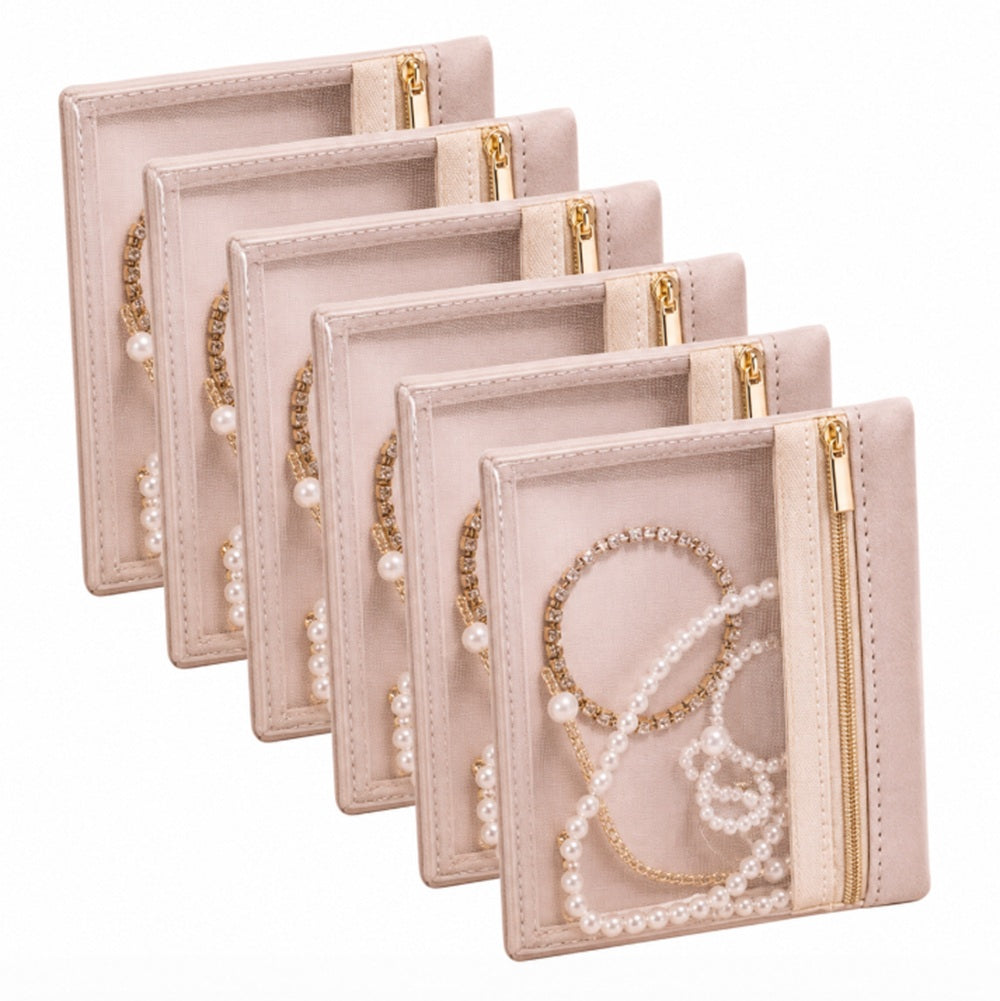6-Pack Zippered Travel Jewelry Organizer Pouches | TIKA