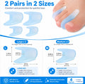 2-Pair Reusable Silicone Gel Toe Separators | TIKA